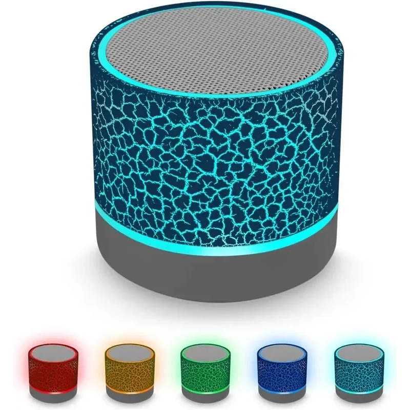2024 Newest New Mini Crack Bluetooth Audio Portable Plug-in Subwoofer Sound Led Light Wireless Speaker Gift