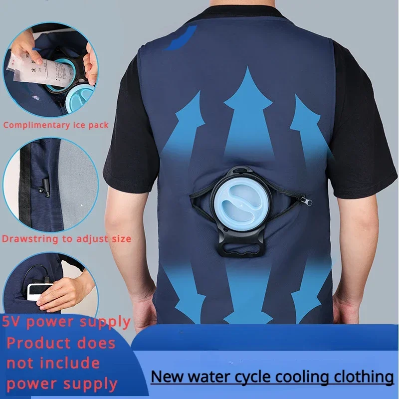 

NEW Cooling Vest Polyester TPU Water Circulation Adjustable Tightness Self Suction Pump Ice Vest Outdoor Activity Vest Dropship