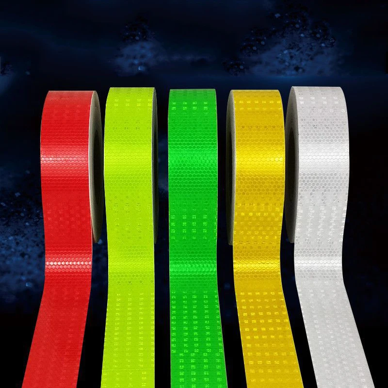 트럭용 자동차 안전 경고 스티커, 반사판 보호 테이프 스트립 필름, 자동차 오토바이 스티커, 로고 반사 필름, 1m, 3m