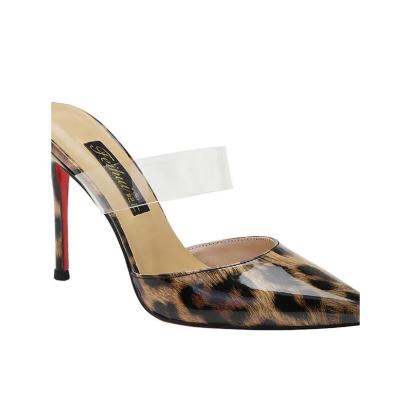 حذاء نسائي جديد بكعب عالي، كعب رفيع من الجلد اللام...