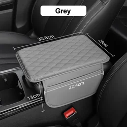 Deluxe Universal Car Armrest Cushion with Storage Pocket and Elbow Support (GRAY)