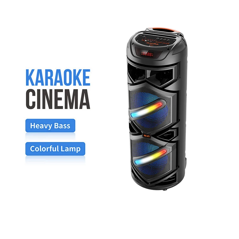 10W Karaoke Outdoor Portable Sound Box Speaker Wireless Large Home Theater  Bluetooth Party Speakers With Wired Microphone - AliExpress