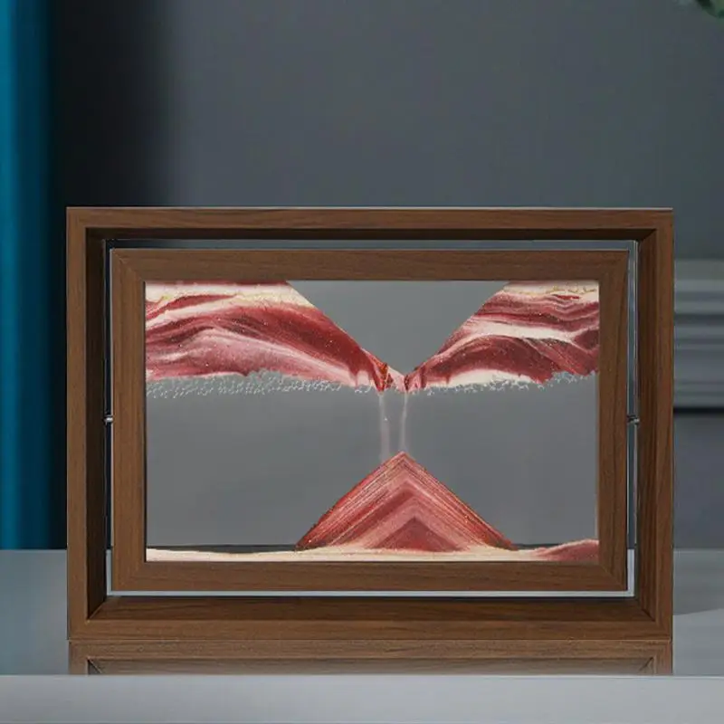 

Quicksand Painting 3D Dynamic Glass Deep Sea Sandscape Kinetic Wall Art Ocean Landscape Flowing Sand Frame Sea Glass Art For