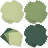 100PCS Green Paper Cocktail Napkins Disposable 3 Ply Beverage Embossed Wedding Soft for Birthday Dinner Party Bridal Shower 1