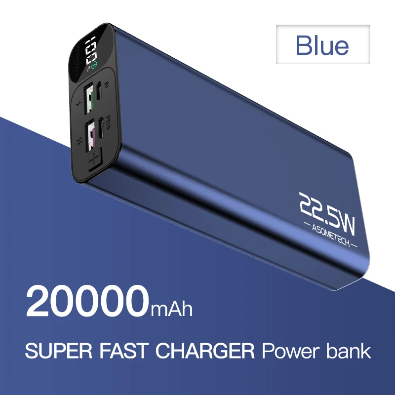 portable usb charger 20000mAh 5A Super Fast Charge QC3.0 Power Bank USB C PD3.0 Flash Fast Charger External Battery Powerbank For iPhone 12 Xiaomi type c power bank Power Bank