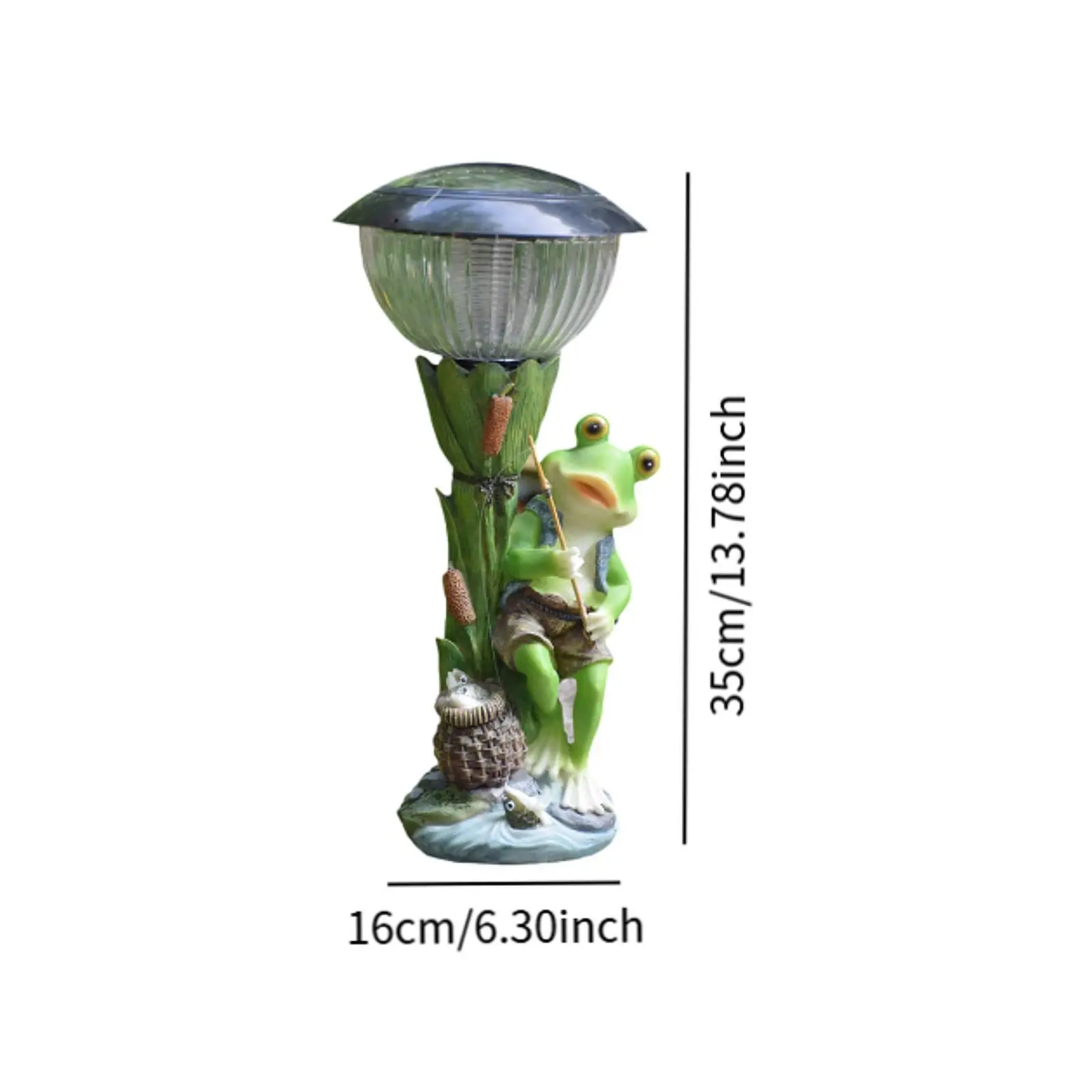 Solar Frog Statue Light 6