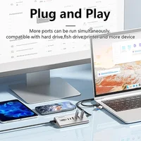 10Gbps USB 3.2 Docking Station USB Hub Type C Splitter with Card Reader Aluminum Alloy Multi 8/9 Ports Switch For PC Laptop - Image 5