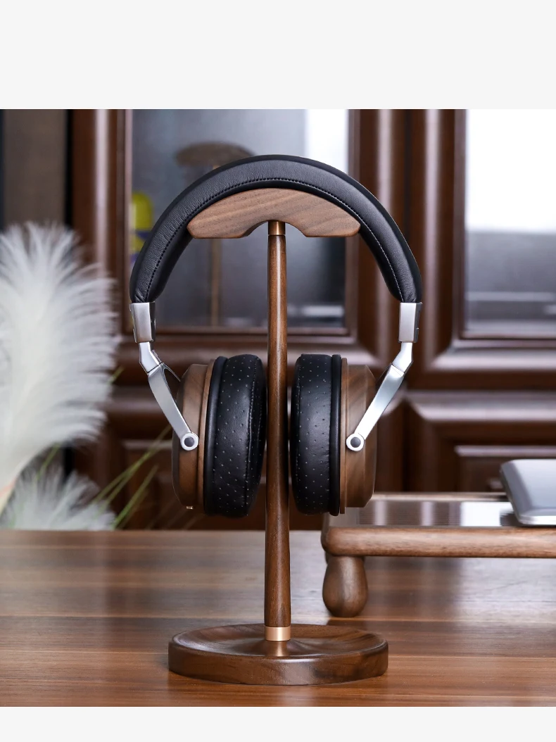 Stand Wood Walnut Headphone Stand Audiophile Headphone Stand – YOHANN