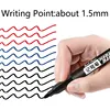 6 PCS Permanent Marker Pen Manga Drawing Markers Black Blue Red Waterproof Ink Sketch Pens Stationery Art School Supplies 5
