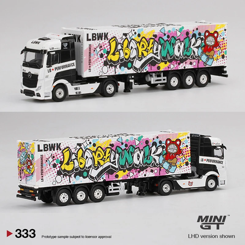 Mini GT 1:64 Model Truck Actros LBWK Kuma Graffiti -#333 LHD