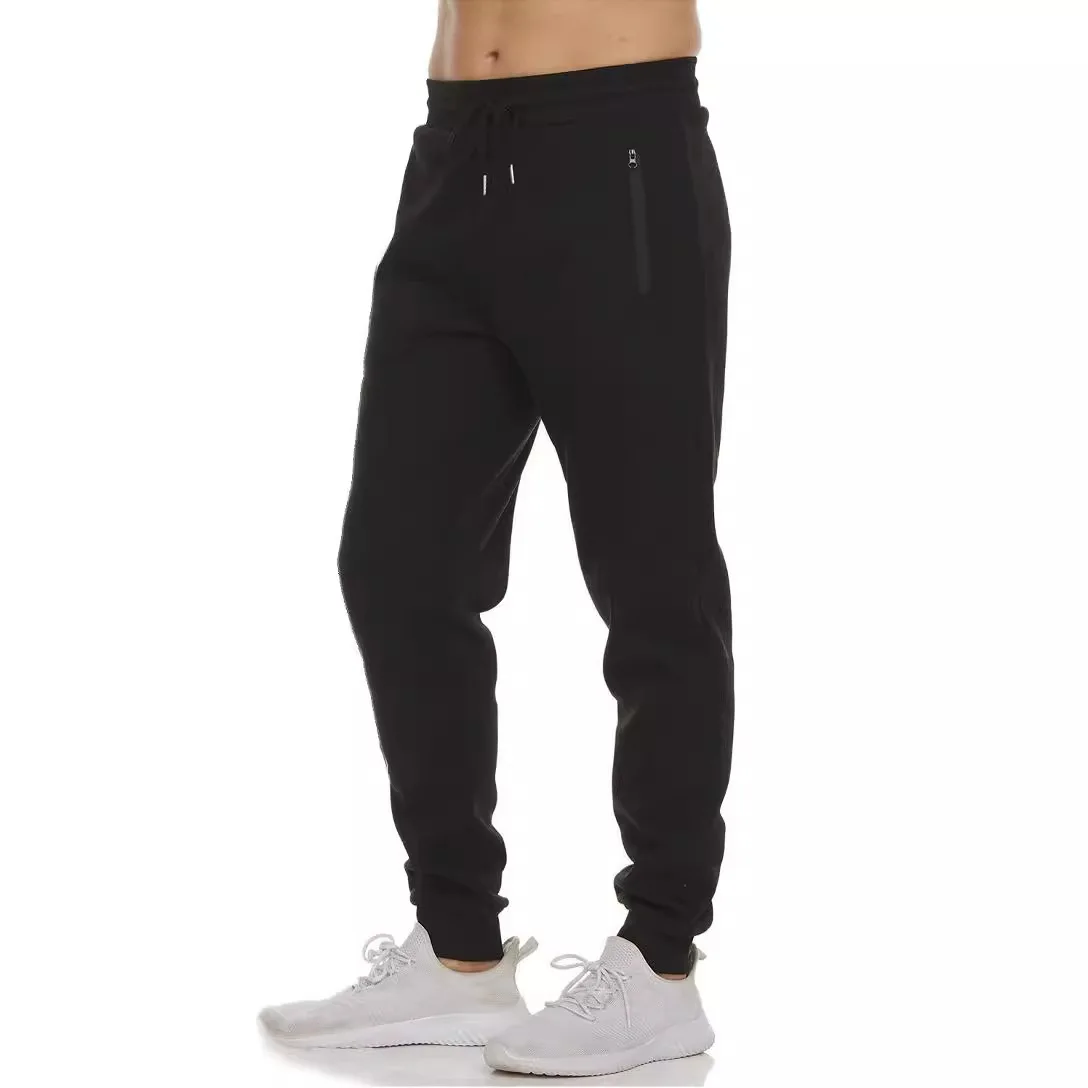 2024 new Sweatpants Streetwear Trousers Men Pants Solid color Drawstring Zipper Pockets Cargo Pants Men Overalls Running pants 2