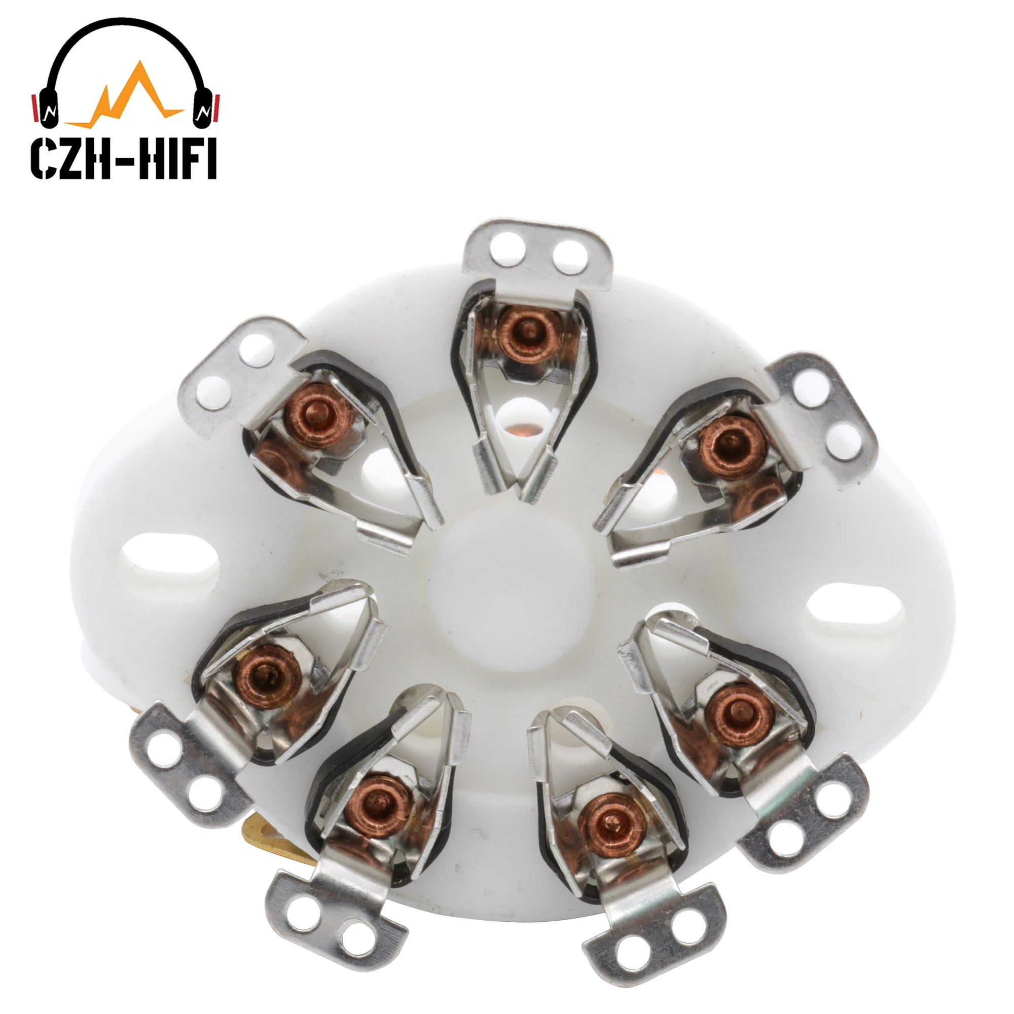 Tubo de Cerâmica Válvula Soquete Base para Fu25 1625 6a6 826 832 Amplificador Áudio do Vintage Faça Você Mesmo 10 Peças 7pin - Image 4
