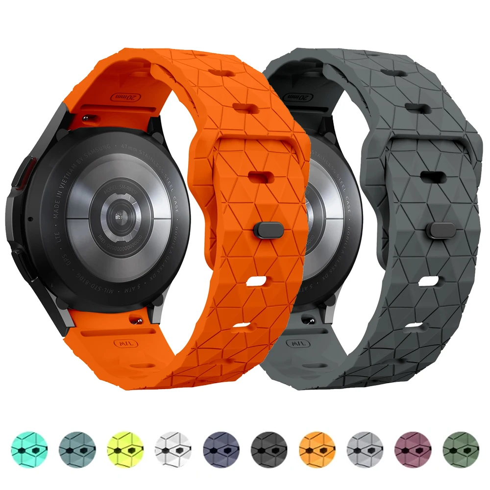 

Ремешок 20 мм для Samsung Galaxy Watch 6 4 5 44 мм 44 мм/Classic 43 мм 47 мм/5 Pro, силиконовый браслет correa для Galaxy watch 6