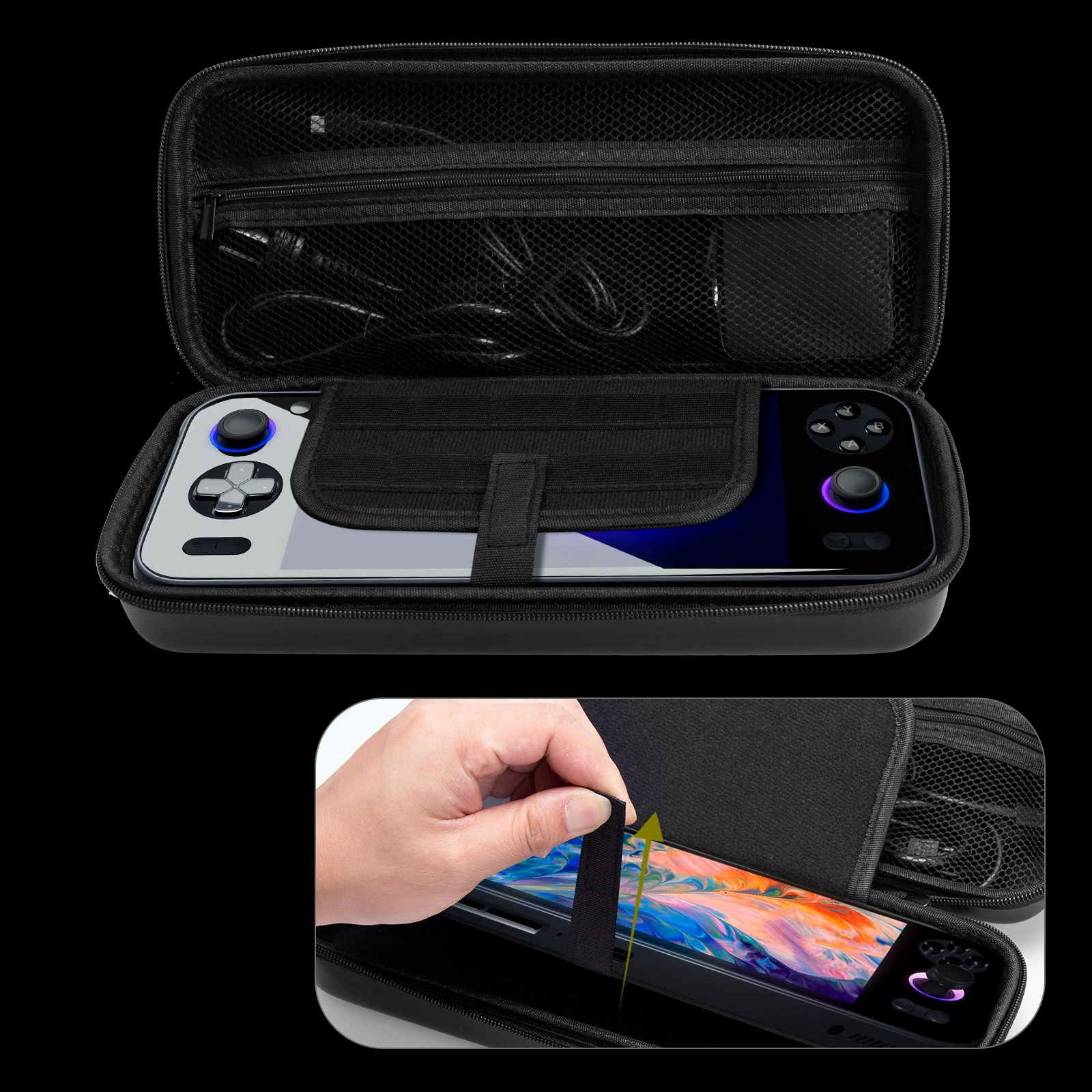 for AYANEO Pocket S Storage Bag Game Accessories for Pocket S Handbag EVA Black