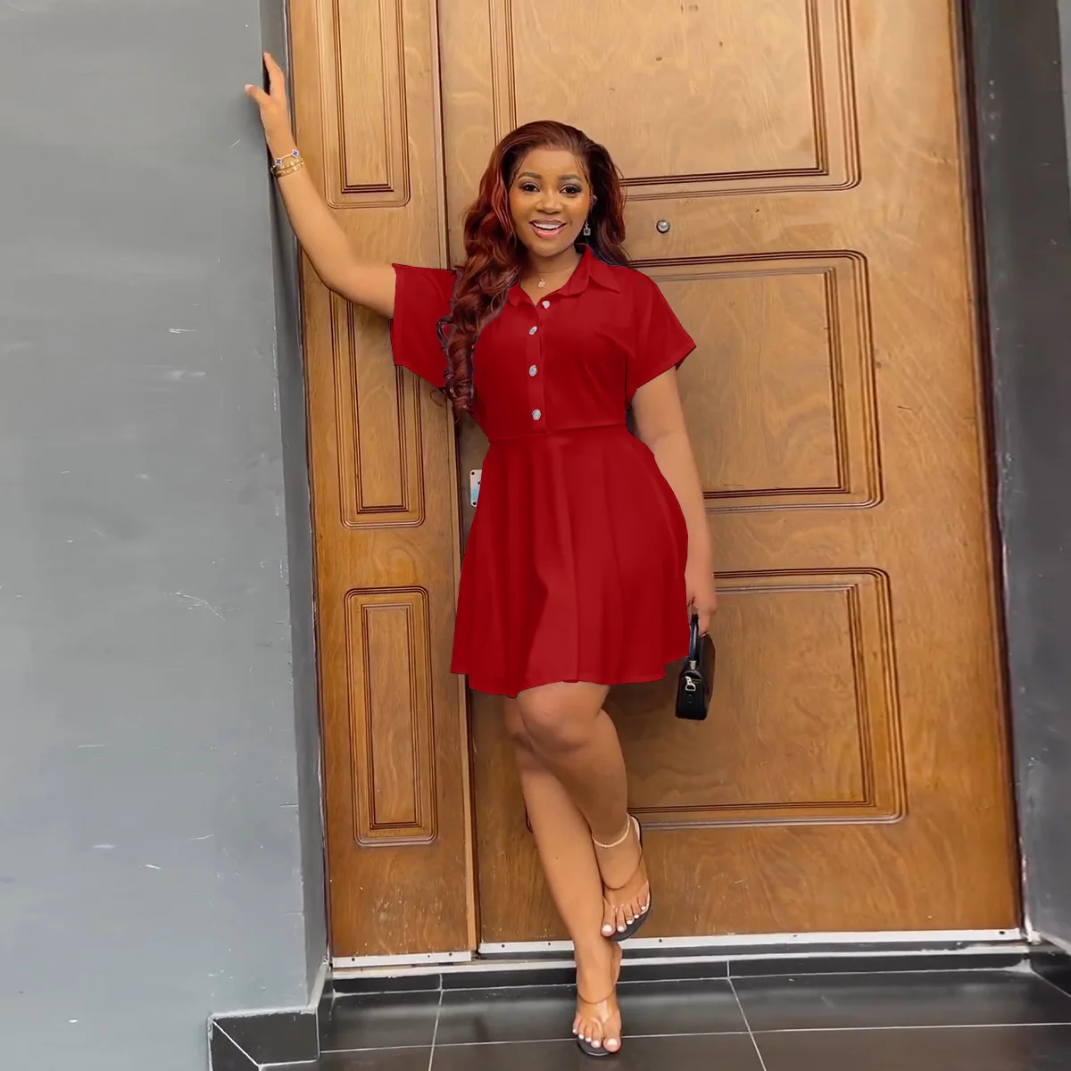 第一ネット Ronja Pleated Dress Sleeve Pleated Dress teshioni Dress  