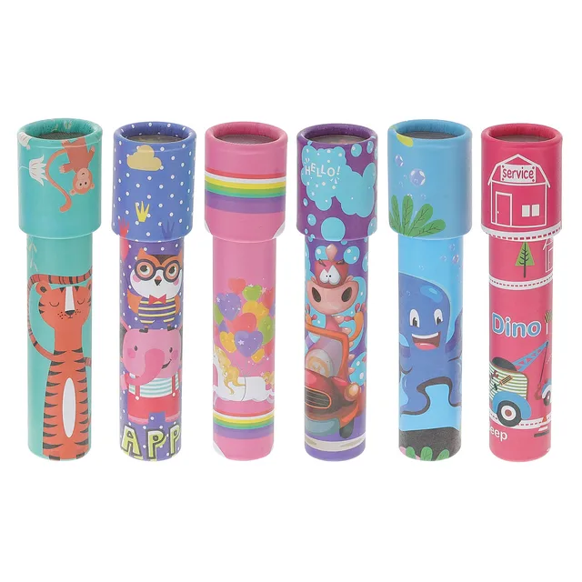6pcs Interactive Logical Rotating Kaleidoscope Magic Classic Educational Toys Cartoon Imaginative Child Kaleidoscope Toys Random 1
