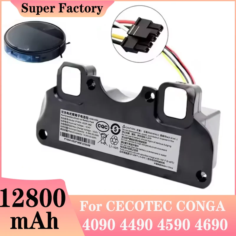 NEW 14.4V 12.8Ah For CECOTEC CONGA 4090 4490 4690 4590 Mopping Robot Battery Pack Netease Intelligent Manufacturing NIT Model