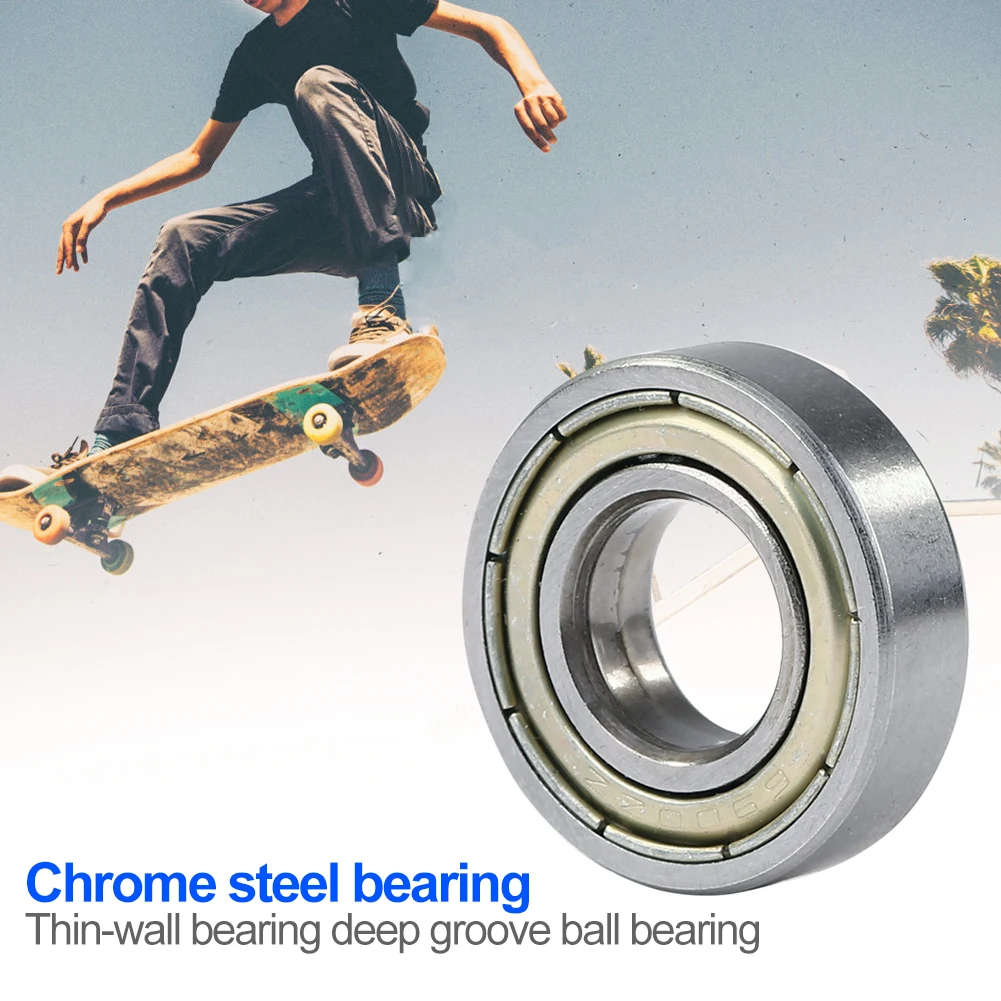 10pcs 10x22x6mm Ball Bearing Roll Deep Groove Pulley Wheel for Skateboard Shoes