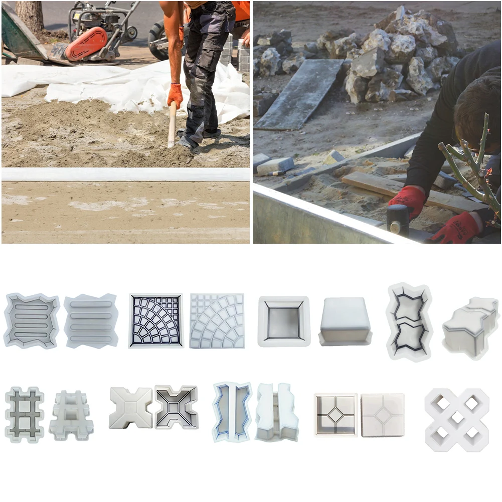 Concrete Molds Reusable DIY Garden Pavement Mold Path Paving