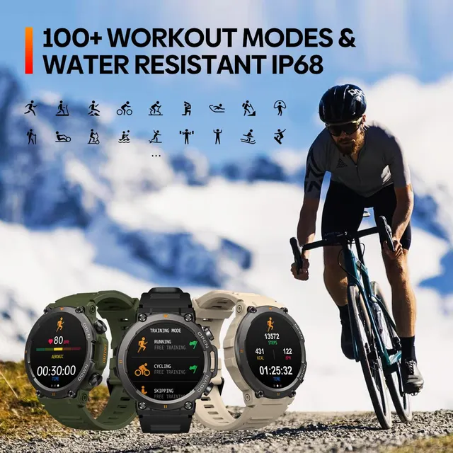 Zeblaze Vibe 7 Rugged Smartwatch Make and Receive Calls 25 Days Battery Life 100 Sports Modes Smart Watch for Men 5