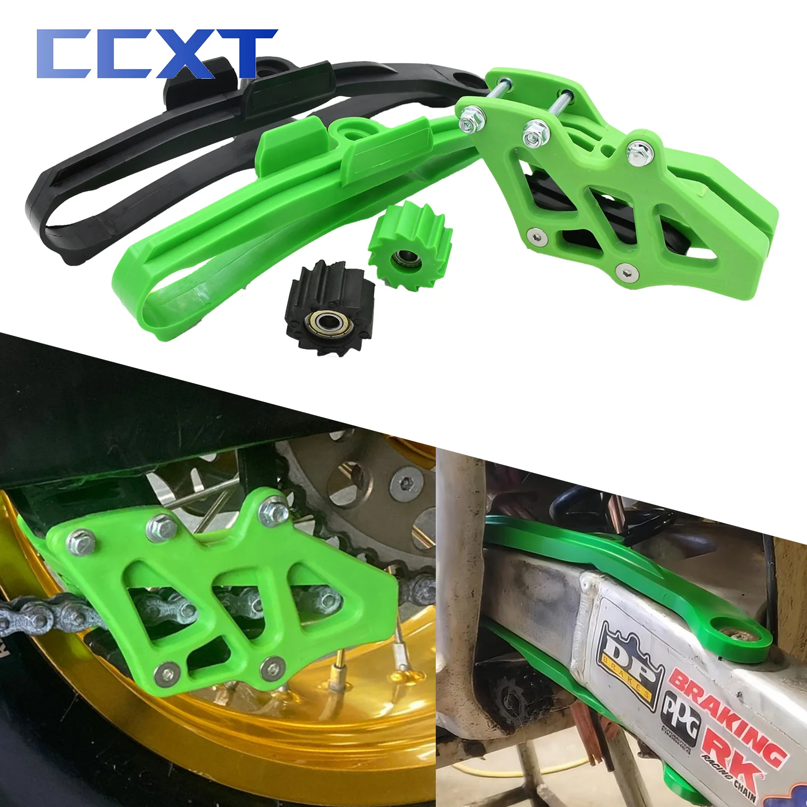 MotorcycleChainGuideSliderGuideSwingarmRollerForKawasakiKXKLX