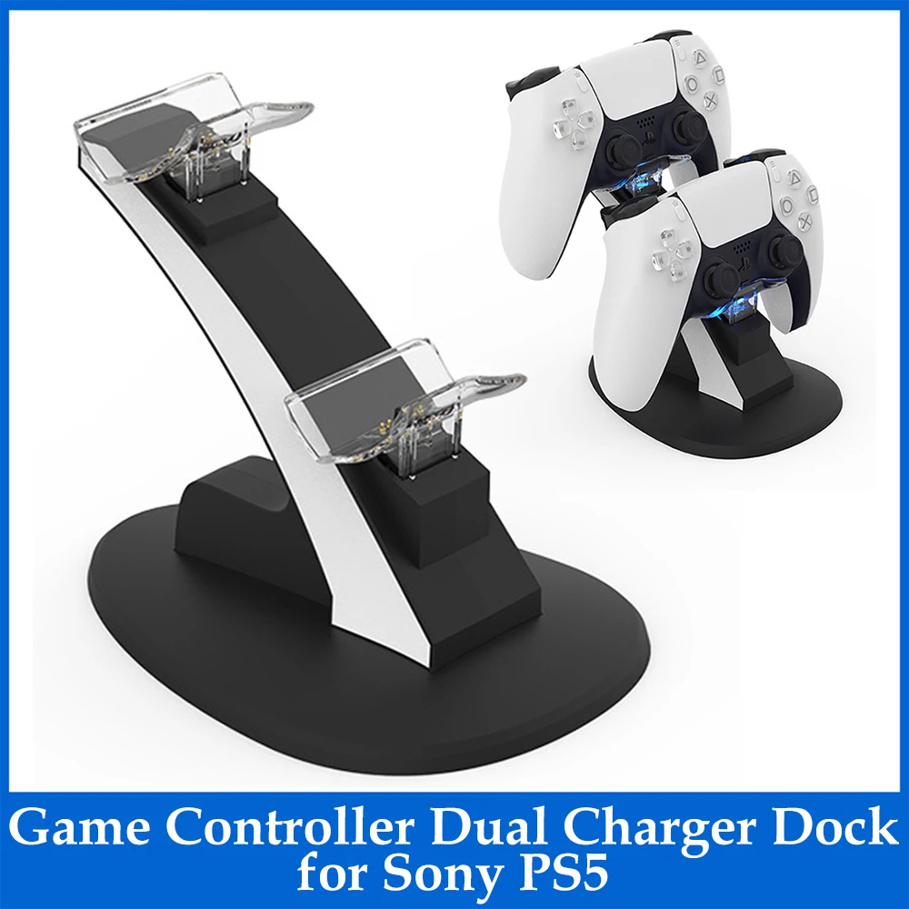 5V 2A Game Controller Handle Dual Charger Dock for Sony PS5 DualSense