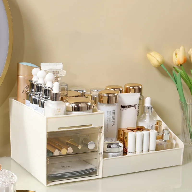 1PCS Cosmetic Organizer Desktop Organizer Shelf Dormitory Organizer Drawer Bedroom Cosmetic Organizer Cosmetic Display Case 5