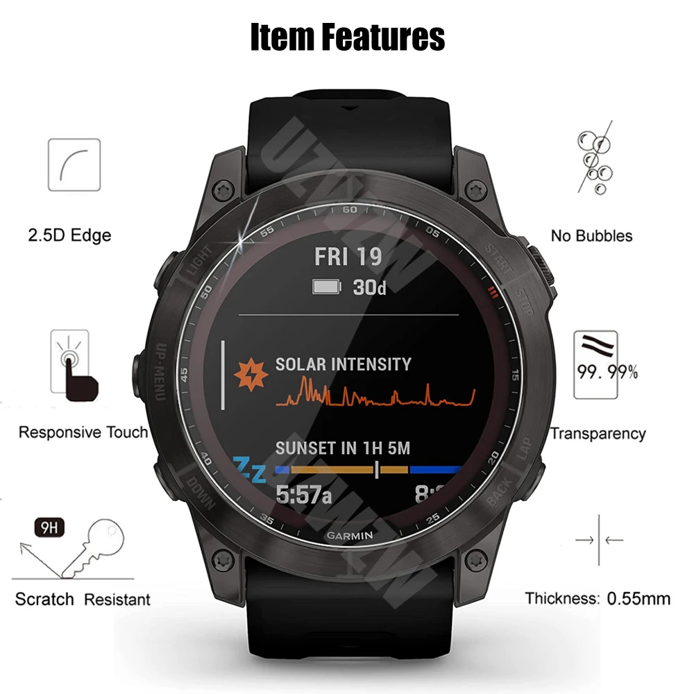 (3pcs) Garmin Fenix 7 7S 7X / Fenix 6 6S 6X Pro 5 5s Ʈ ġ ȣ ȭ  ȭ ȣ