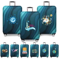 Stretch Fabric Luggage Protective Cover Text Pattern Series Suit for 18-32 Inch Suitcase Covers Trolley Cover Travel Accessories 1