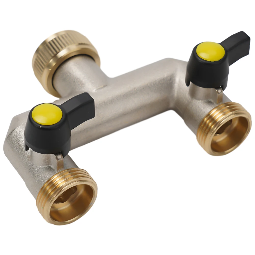 

Water Pipe Connector Brass Tap Splitter 3/4 Inch Brass Hose Tap Splitter Tap Splitter Lawns Vegetables Watering Equipment