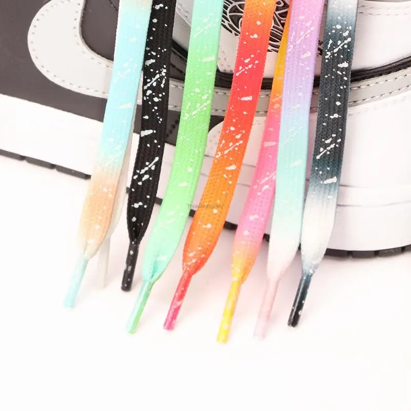 Luminous Shoe laces Glowing Fluorescent Shoelaces for Sneakers Flat Laces Shoes Gradient Shoelace 120/140/160CM Shoestrings shoe laces shoe accessories