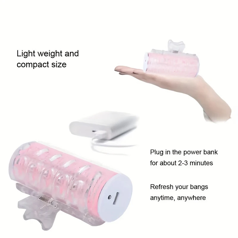 New Curler Comb Mini Portable Electric Hair Rollers With Clip Women USB Charging Big Wave Shape Curler Ladies Hairdressing Tool hair styling tool,hair curling tools