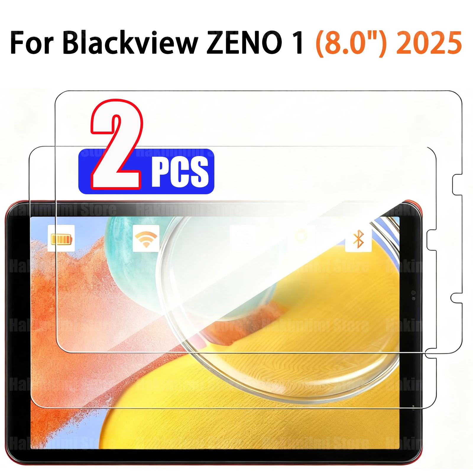 8-Inch Premium 9H Tempered Glass Screen Protector with Anti-Scratch HD Clarity and 2.5D Curved Edges