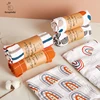 Kangobaby New Design 2pcs Set Double Layers 100% Cotton Newborn Baby Muslin Swaddle Blanket 4