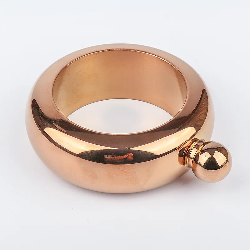Stainless Steel Colour flagon Funnel Bangle Jug 3.5oz Whiskey Hip Flask Alcohol Bracelet Camping Flagons Drinkware Supply 