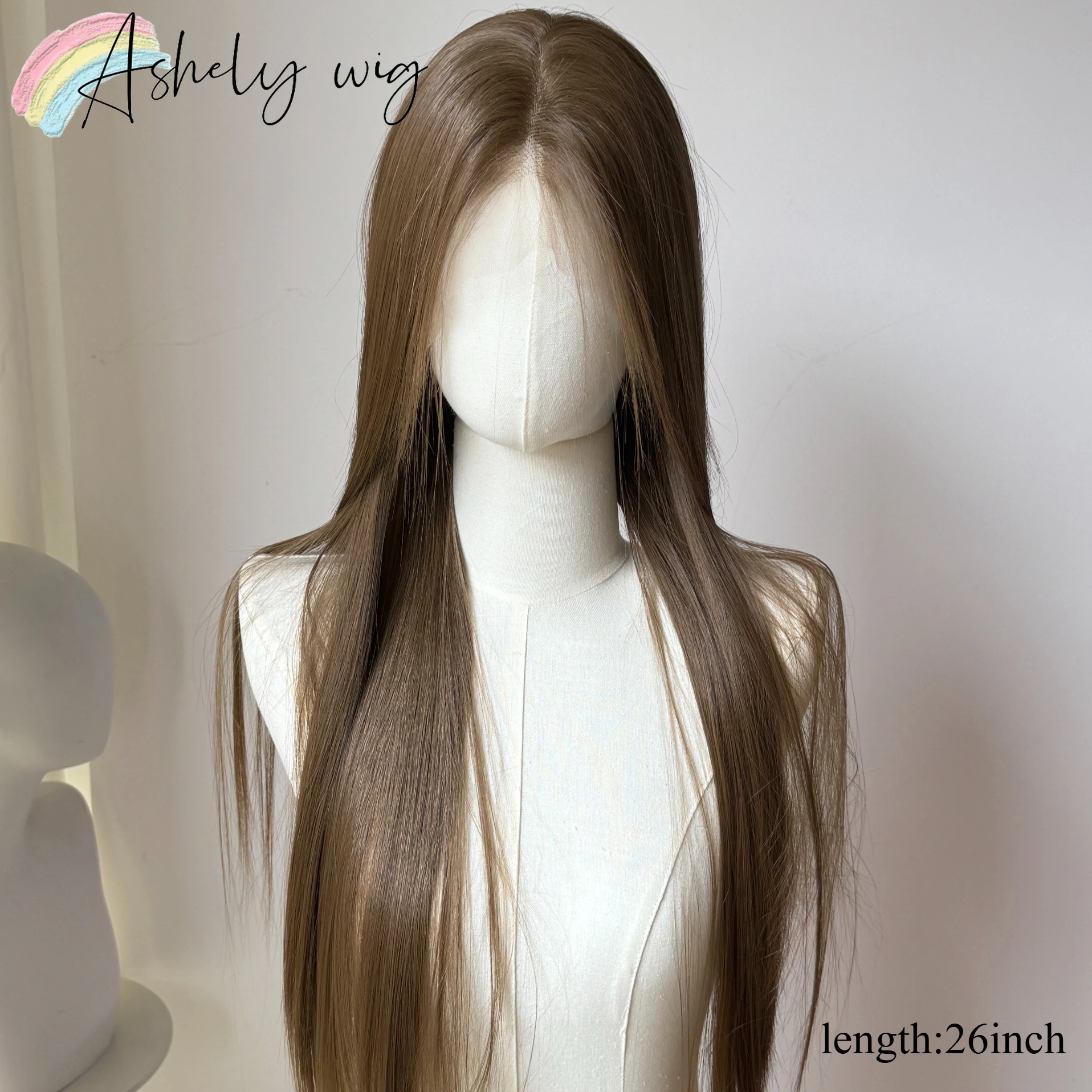 Brown Wig 13*4 Lace Front Wig for Women Long Straight Hair High Quality Heat Resistant Synthetic Wigs for Daily Use Cosplay 가발