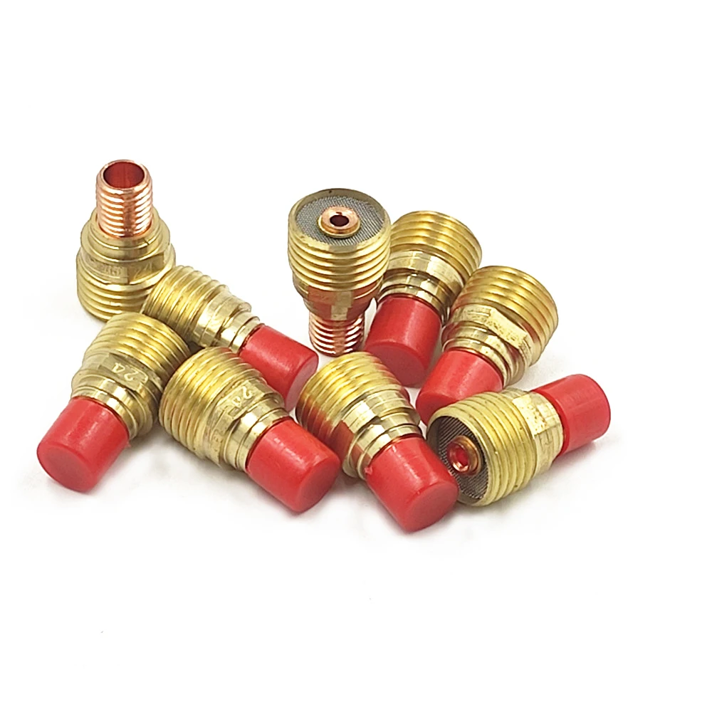 TIG Welding Torch Gas Lens Collets Body 1.0mm 45V42 1.6mm 45V43 2.4mm 45V44 3.2mm 45V45 For WP9 20 25 Welding Torch Accessories 6