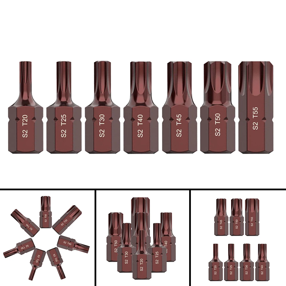 T20/25/30/40/45/50/55 Electric Screwdriver Bits Hex Shank Batch Head  Bits Tools For Woodworking Electrical Hand Tool