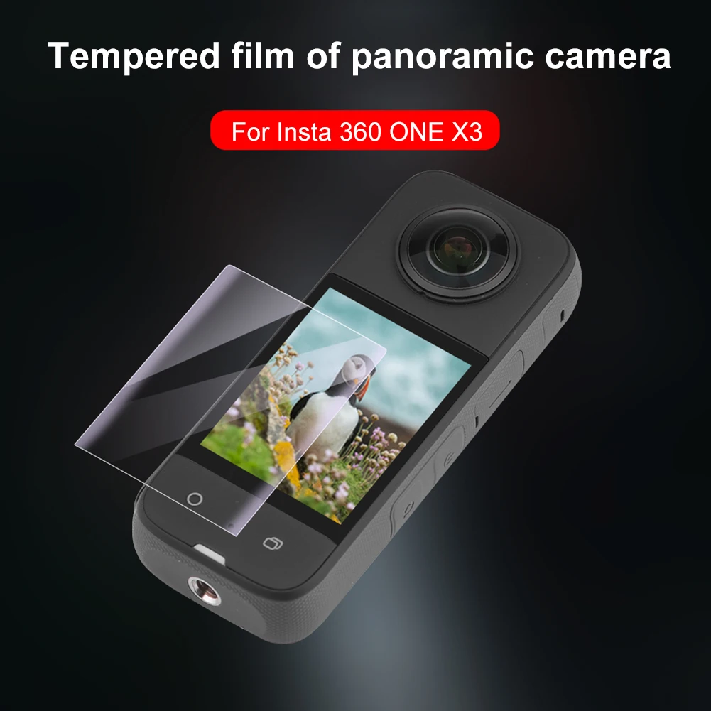 Insta360 ONE X3 용 스크린 프로텍터 필름, 내유성 강화 유리 스크린 보호대, 터프한 액션 카메라 액세서리, 세트당 2 개