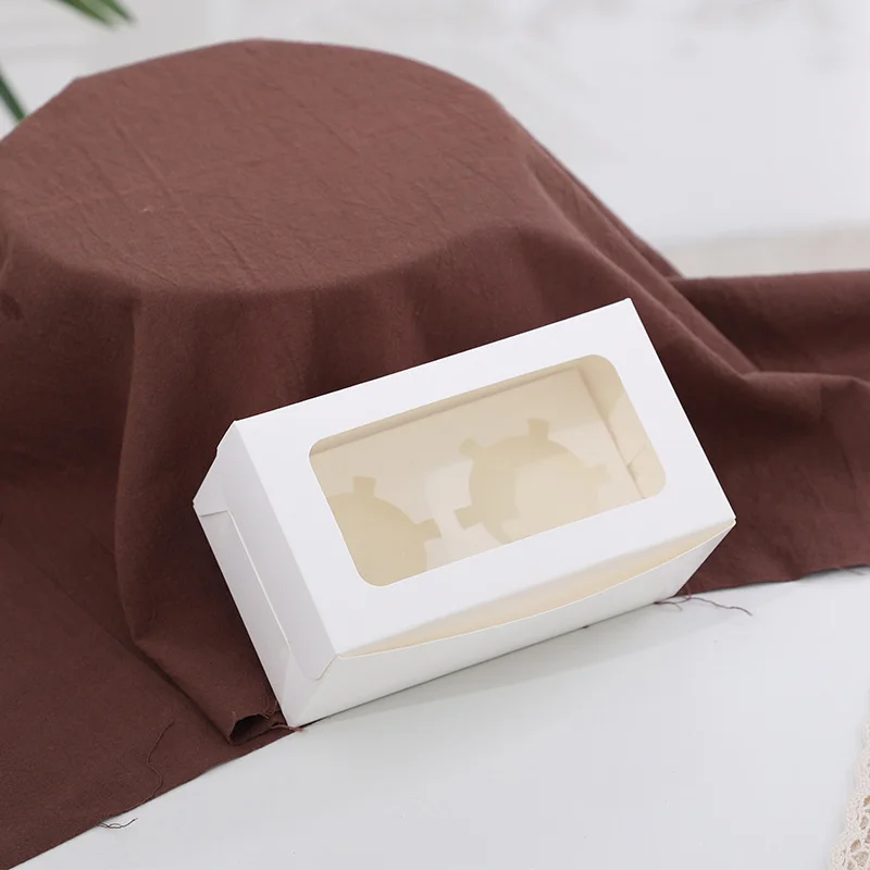 10PCS Cupcake Boxes with 2/4 Holes, Clear Window Cake Holder, Perfect for Wedding, Birt... - SKU CWCH2103 - UGI Packaging