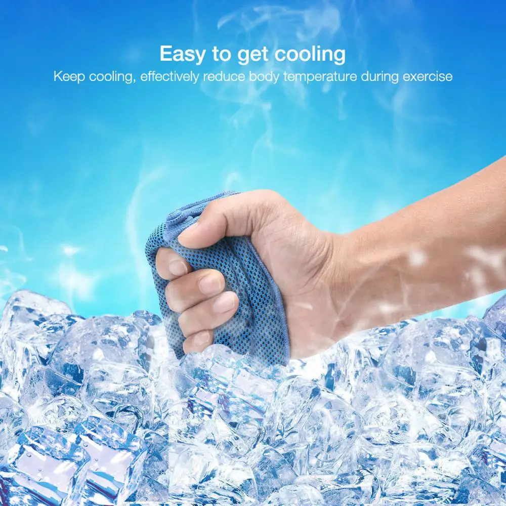Rapid Instant Cooling Microfiber Quick-Dry Ice Towels Outdoor Sport Ice Towel Fitness Yoga Gym Running Wipe Sweat Chill Towels