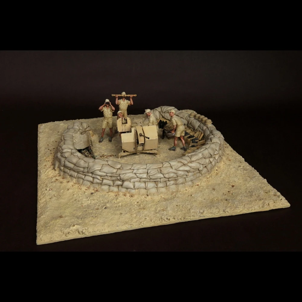 1/35 레진 군인 모델 GK 독일 포병(5개 피규어) 조립되지 않은 미도색 DIY 키트 834