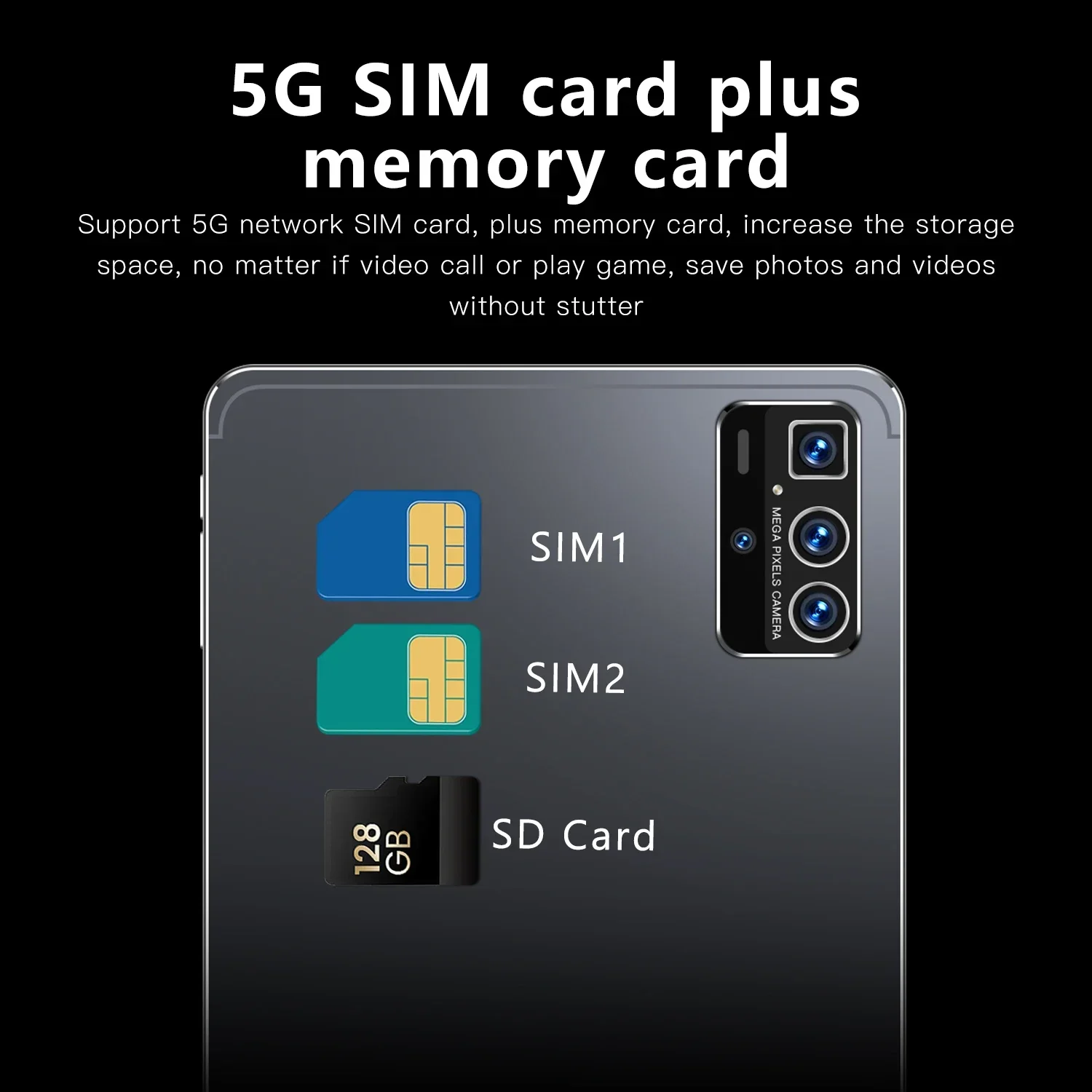 2024 NEW 11 Inch Original Tablet Android13 16GB Ram 1TB Rom Dual SIM 10 Core WPS GPS Bluetooth 5G Network Phone call Tablet PC - Image 6