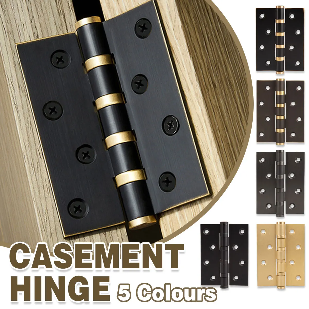 Flat Door Hinge 4 Inch Silent Bearing Hinge Stainless Steel Hardware for Cabinet