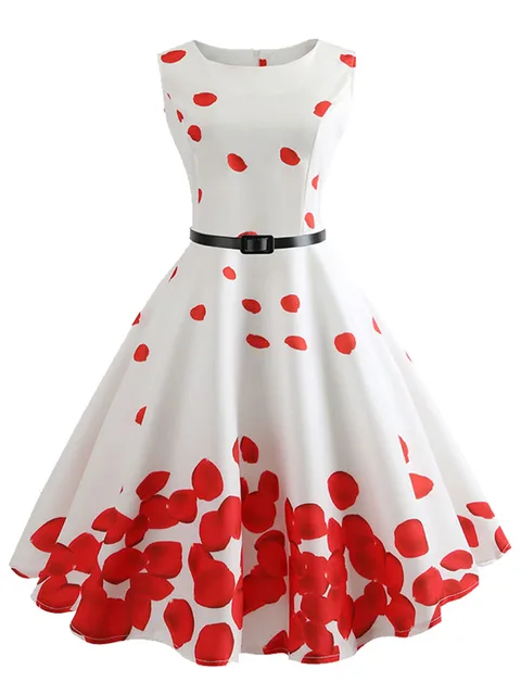 Women Striking Swing Rockabilly Party Dress-21