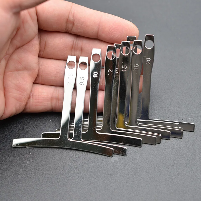 9Pcs Guitar Under String Radius Gauge Stainless Steel Guitar Builder luthier tools bass strings Repair Set Bass String Measure guitar accessories