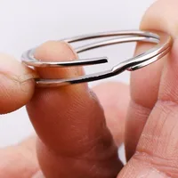 50/500pcs Silver Plated Metal Blank Keyring Keychain Split Key Rings with Chain Climbing Buckles Carabiner Keychain Accessories 6