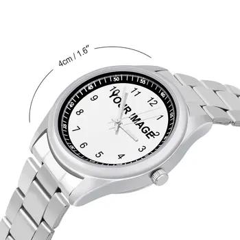 Progetta il tuo orologio al quarzo Aggiungi la tua immagine Personalizza l'orologio da polso speciale in acciaio inossidabile Orologio da polso retrò per coppia personalizzato per te