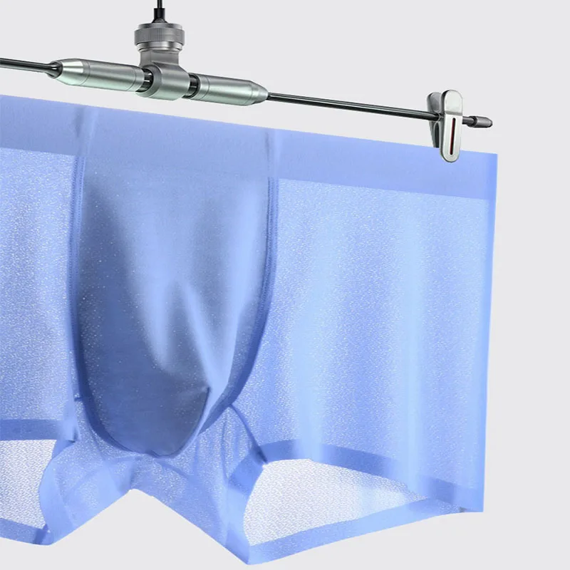 Men Underwear Ice Silk Panties Summer Breathable Bacteriostatic Men's Boxer Boxers Ultra-thin Boxers Transparentes Hombre