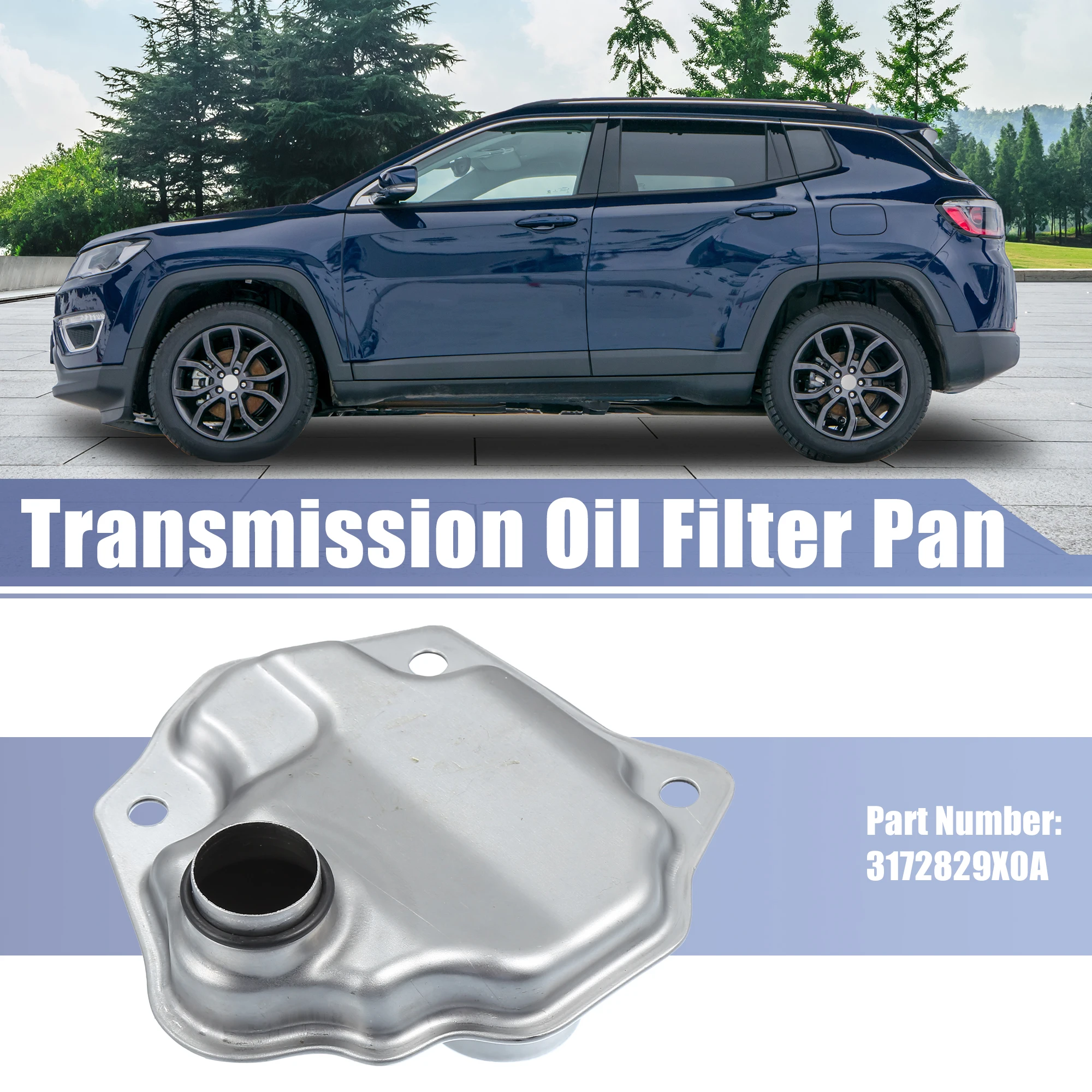 X Autohaux No.3172829X0A Car Transmission Filter Oil Pan for Infiniti JX35 (L50) 2013 for Infiniti QX60 hybrid (L50HV) 2015-